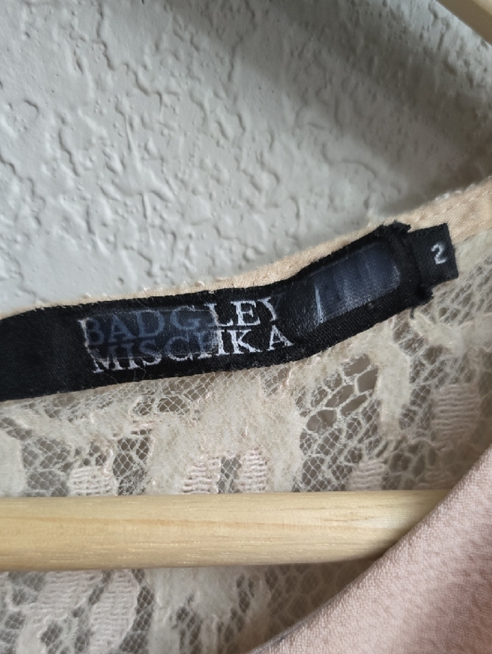 Badgley Mischka Blush Pink Sheath Dress "He Makes Me Blush" - Picture 2 of 6